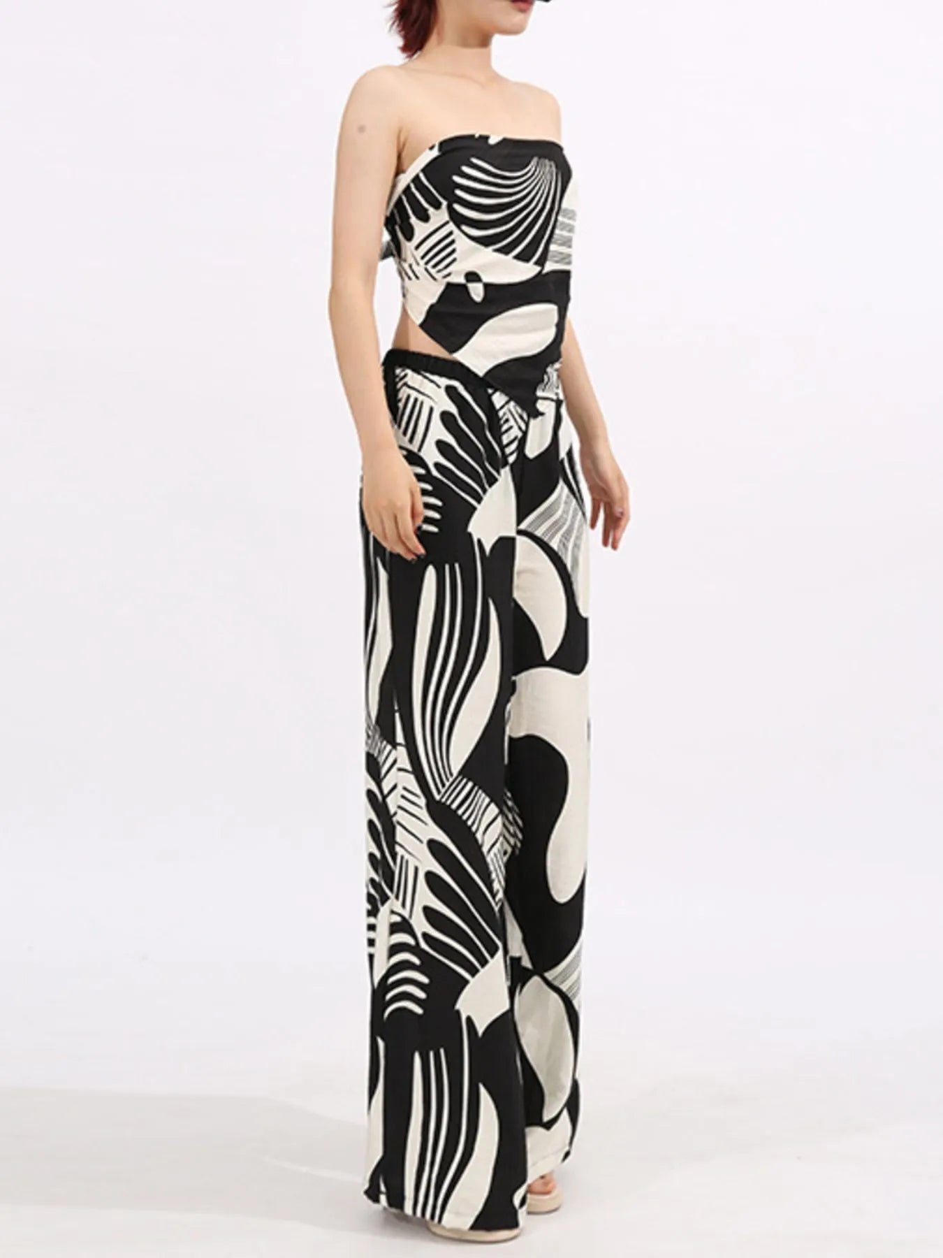 Abstract-Print-Tube-Top-and-Wide-Leg-Pants-Two-Piece-Set-Sarunna