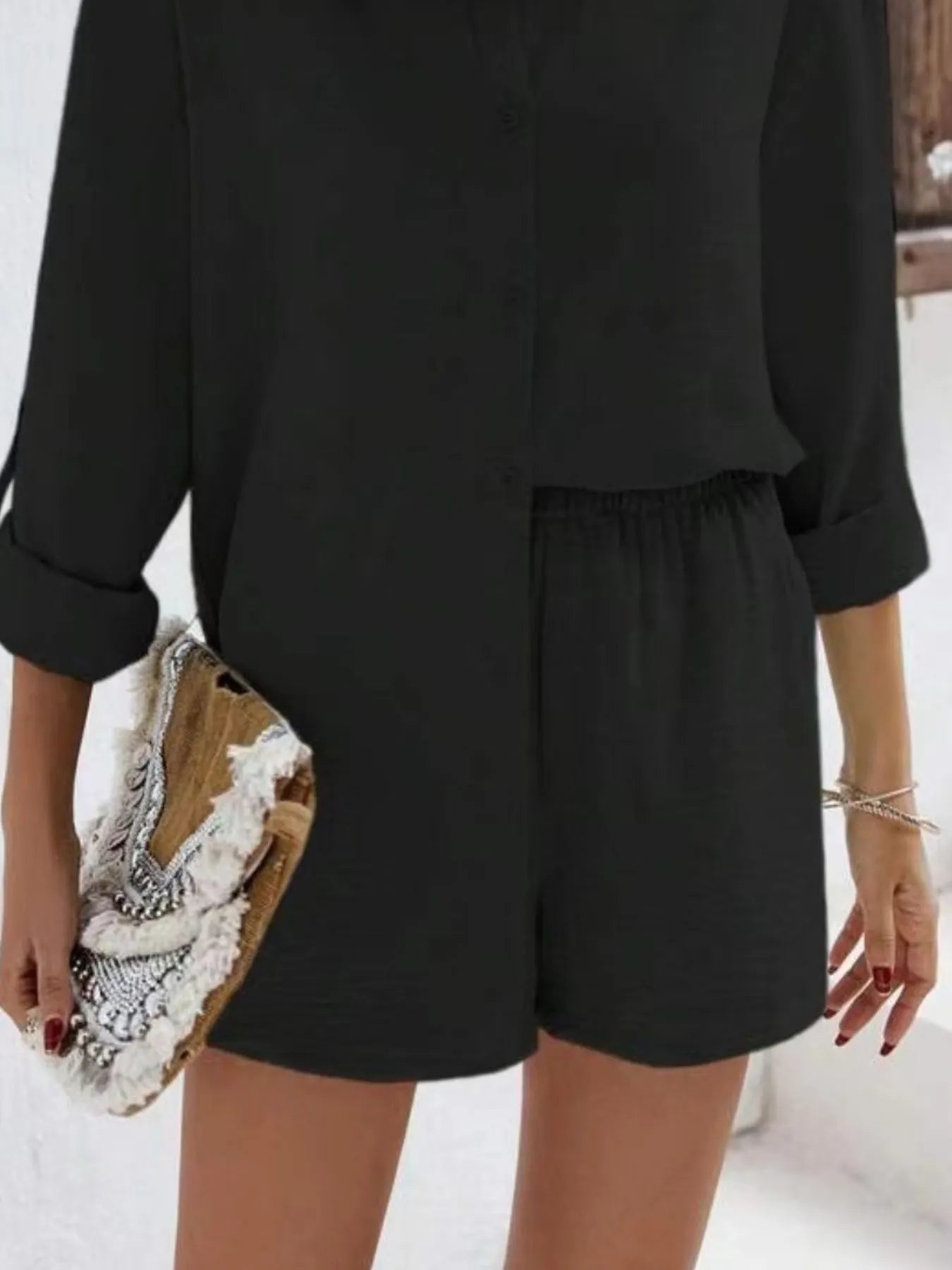 Button-Down-Shirt-and-Shorts-Set-Sarunna