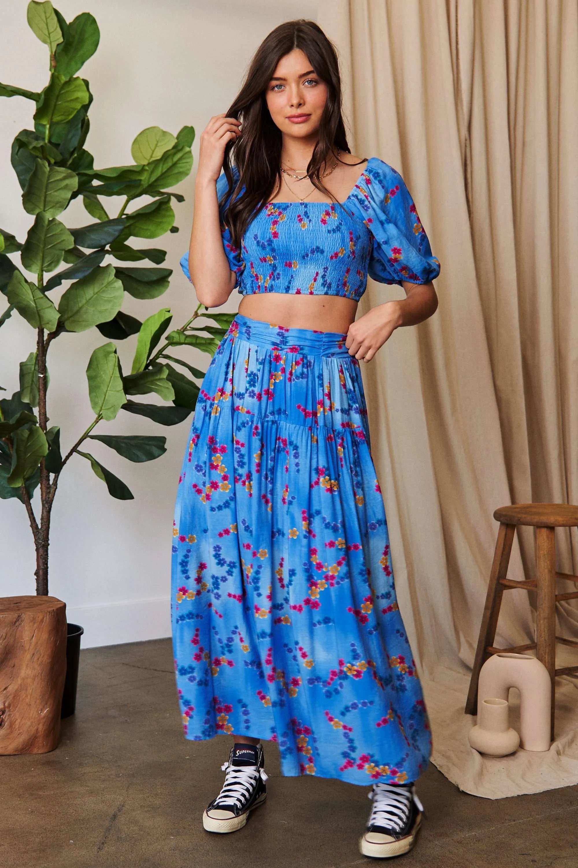 Davi-&-Dani-Puff-Sleeve-Smocked-Crop-Top-Sarunna