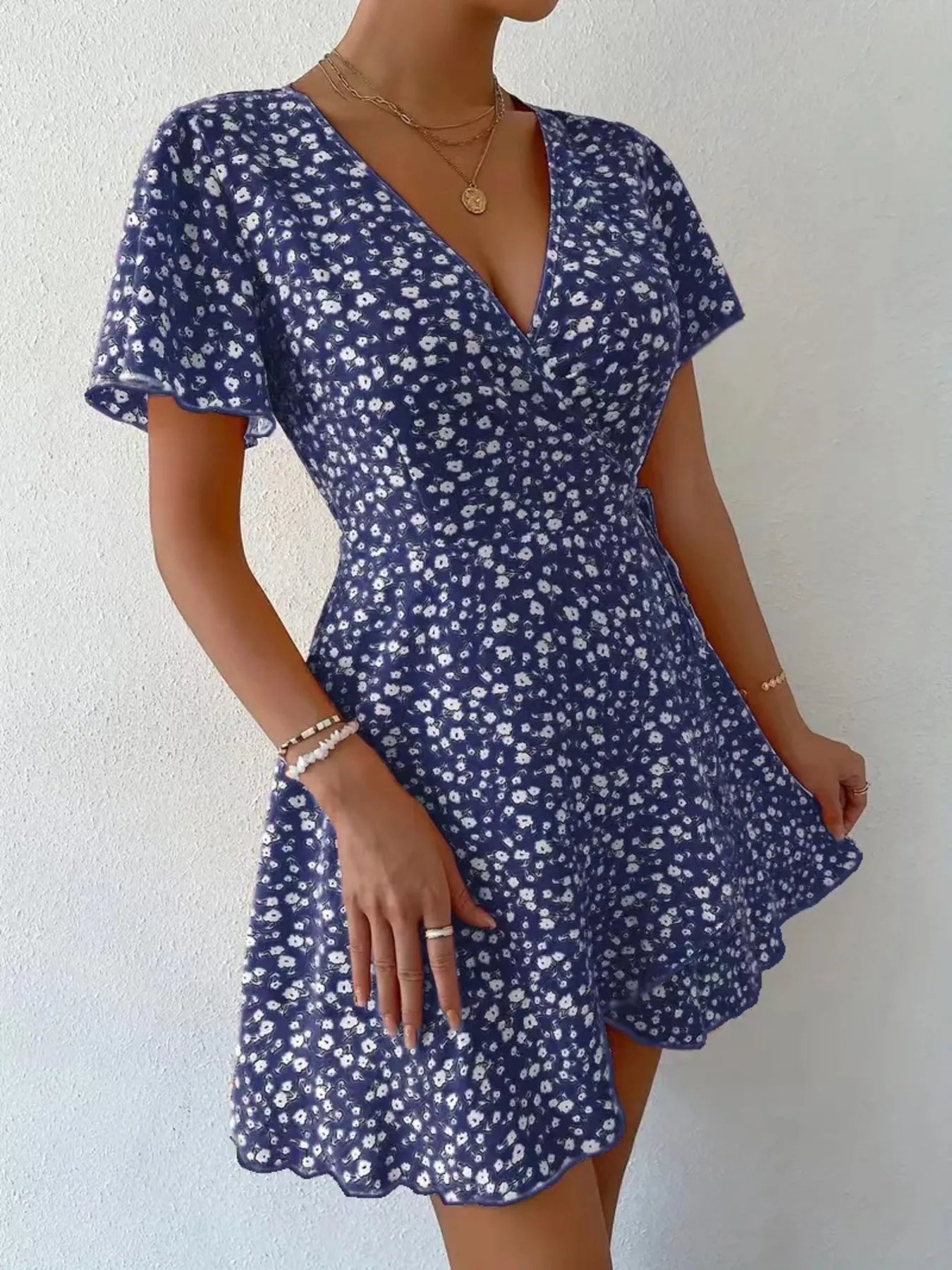 Floral-Flutter-Sleeve-Wrap-Mini-Dress-Sarunna