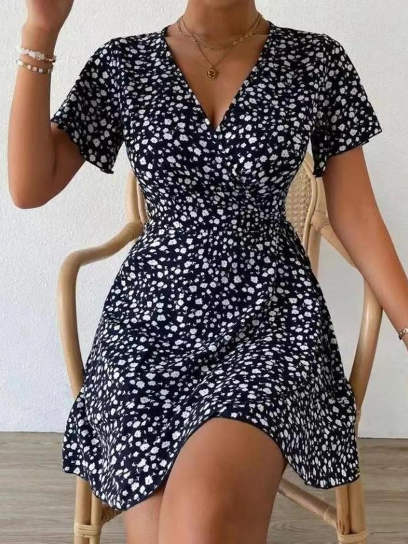 Floral-Flutter-Sleeve-Wrap-Mini-Dress-Sarunna