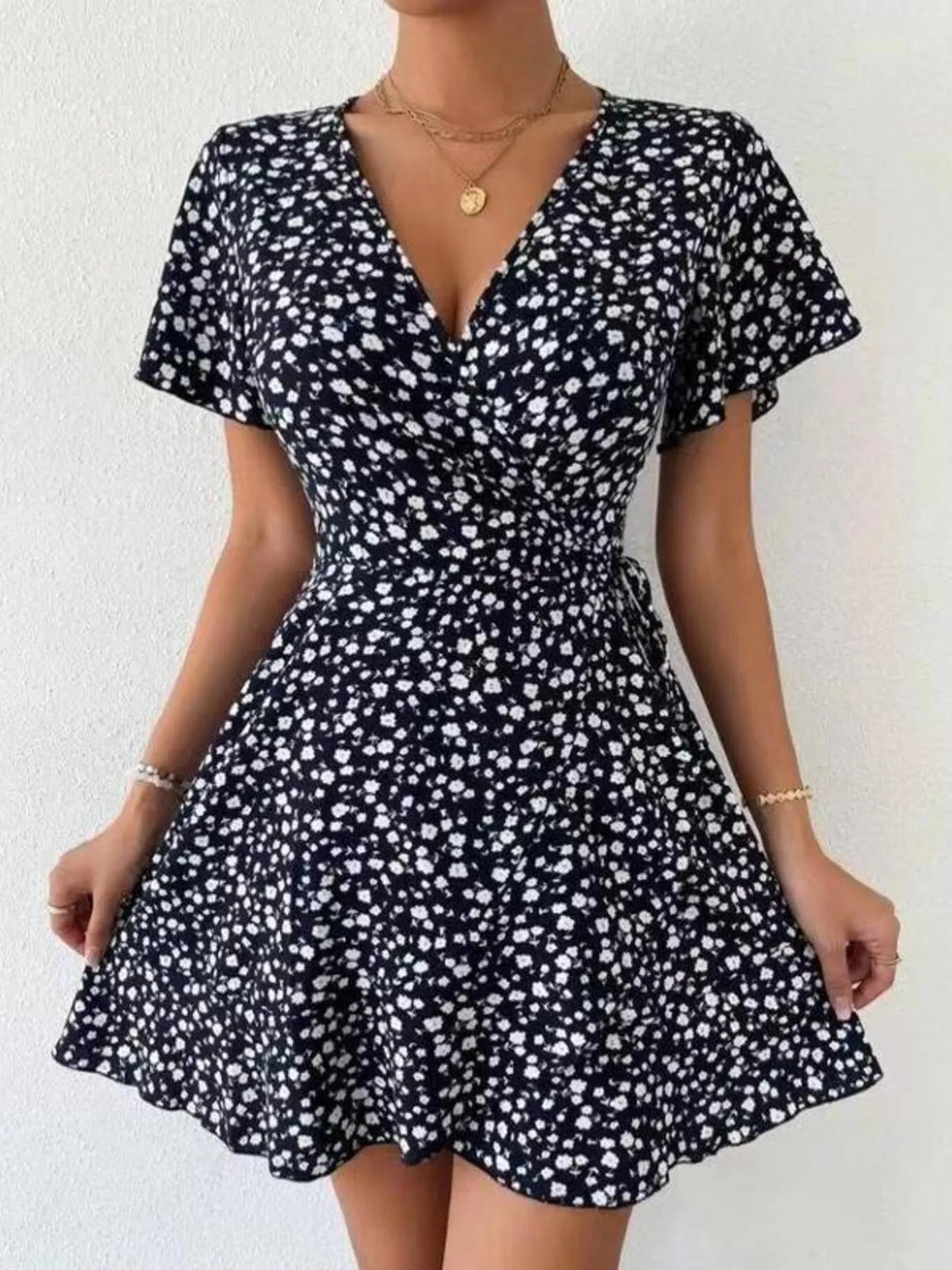 Floral-Flutter-Sleeve-Wrap-Mini-Dress-Sarunna