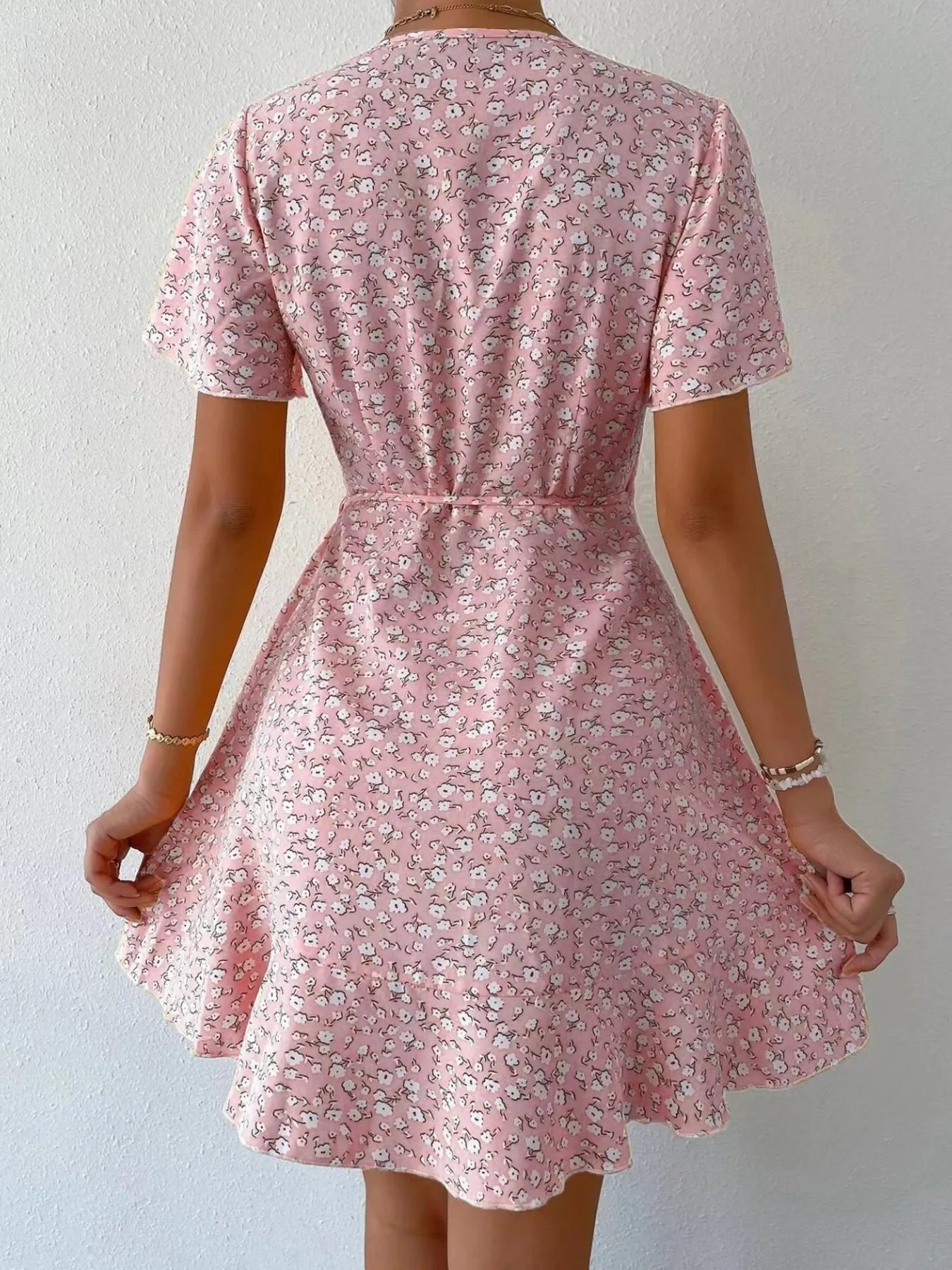 Floral-Flutter-Sleeve-Wrap-Mini-Dress-Sarunna