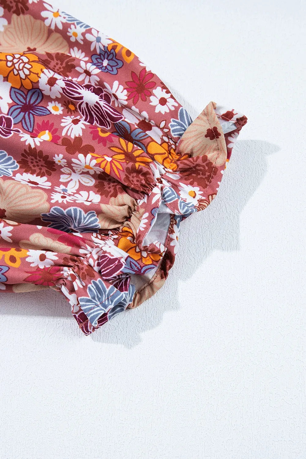 Floral-Short-Dress-with-Square-Neck-Sarunna