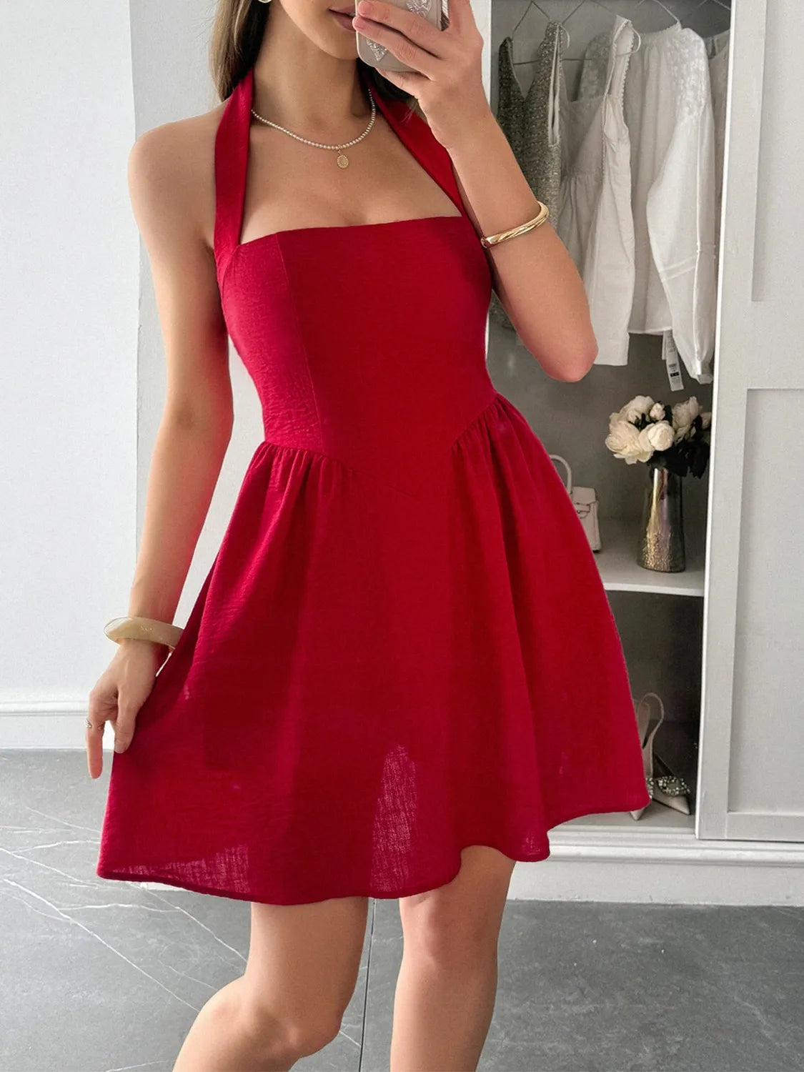 Halter-Neck-Summer-Mini-Dress-Sarunna