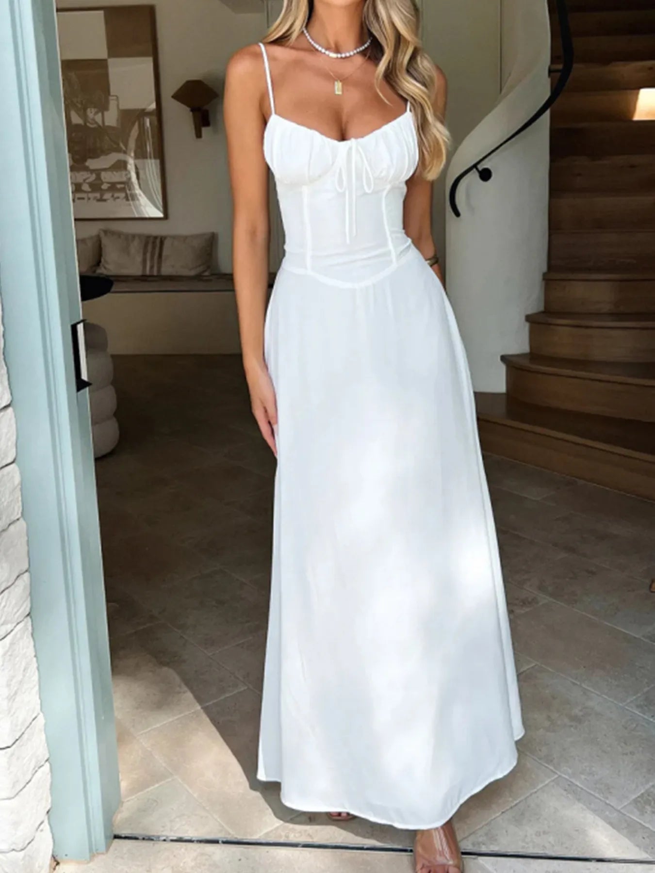 Lace-Up-Solid-Cami-Dress-Sarunna