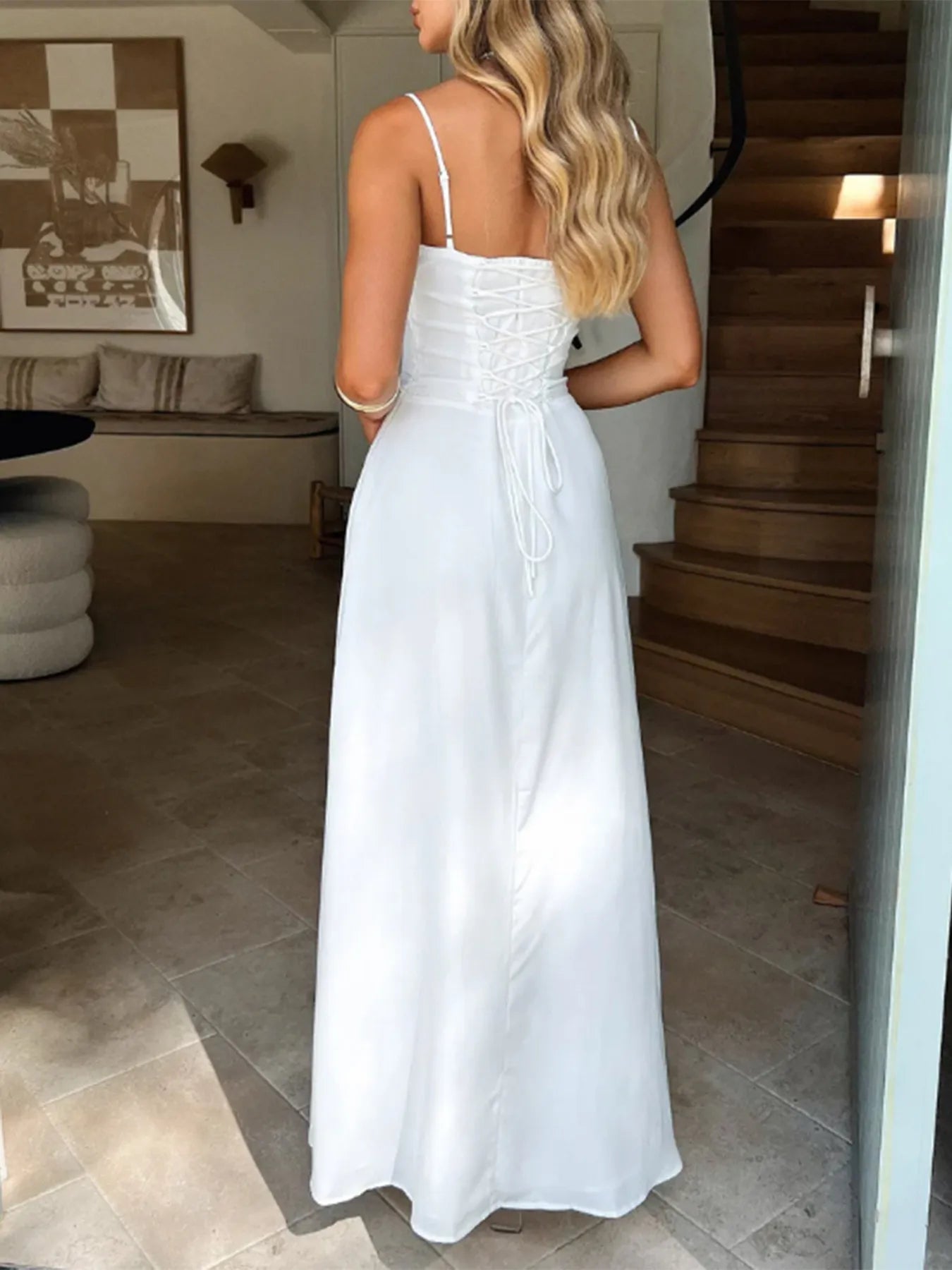 Lace-Up-Solid-Cami-Dress-Sarunna