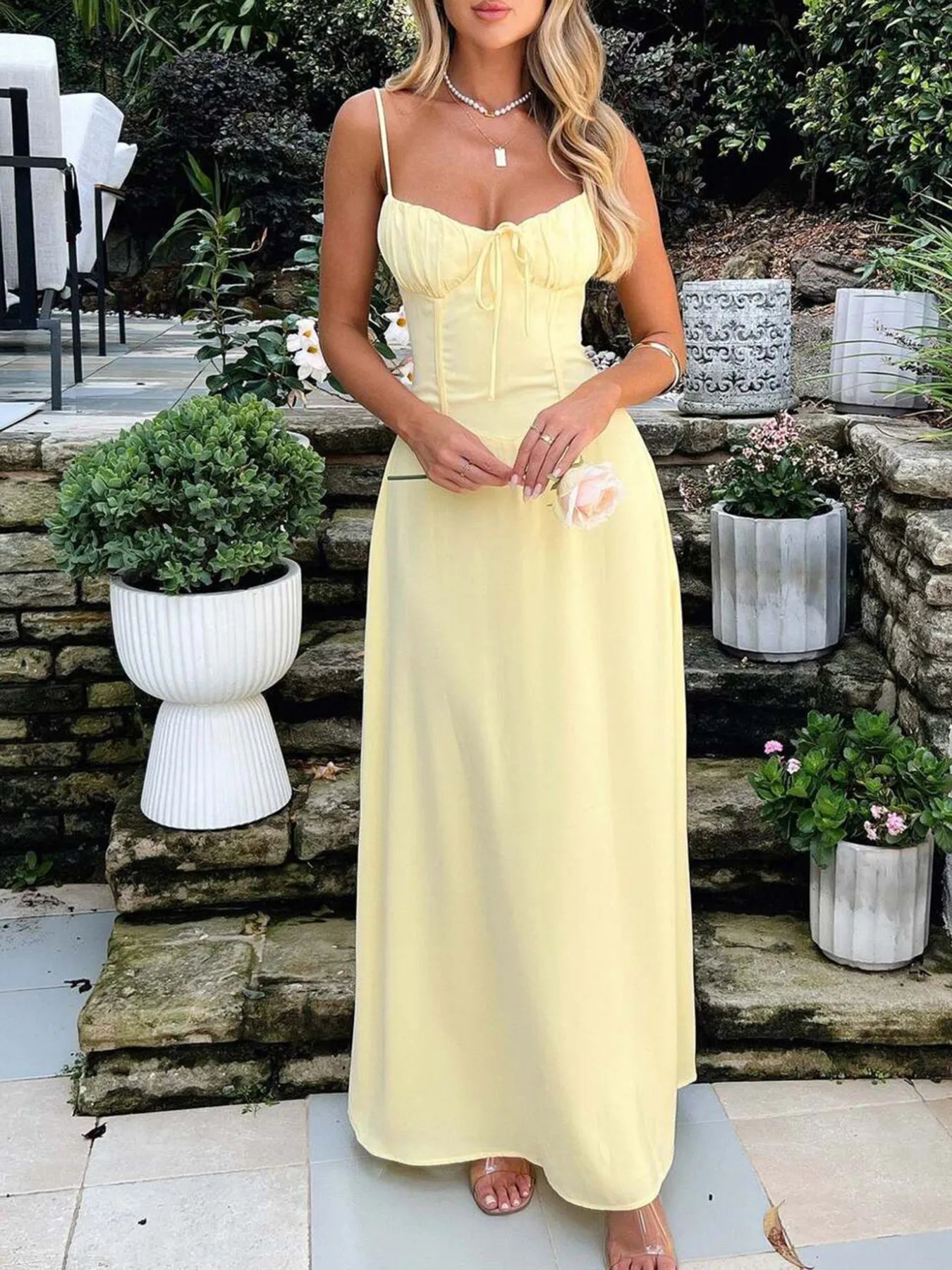 Lace-Up-Solid-Cami-Dress-Sarunna