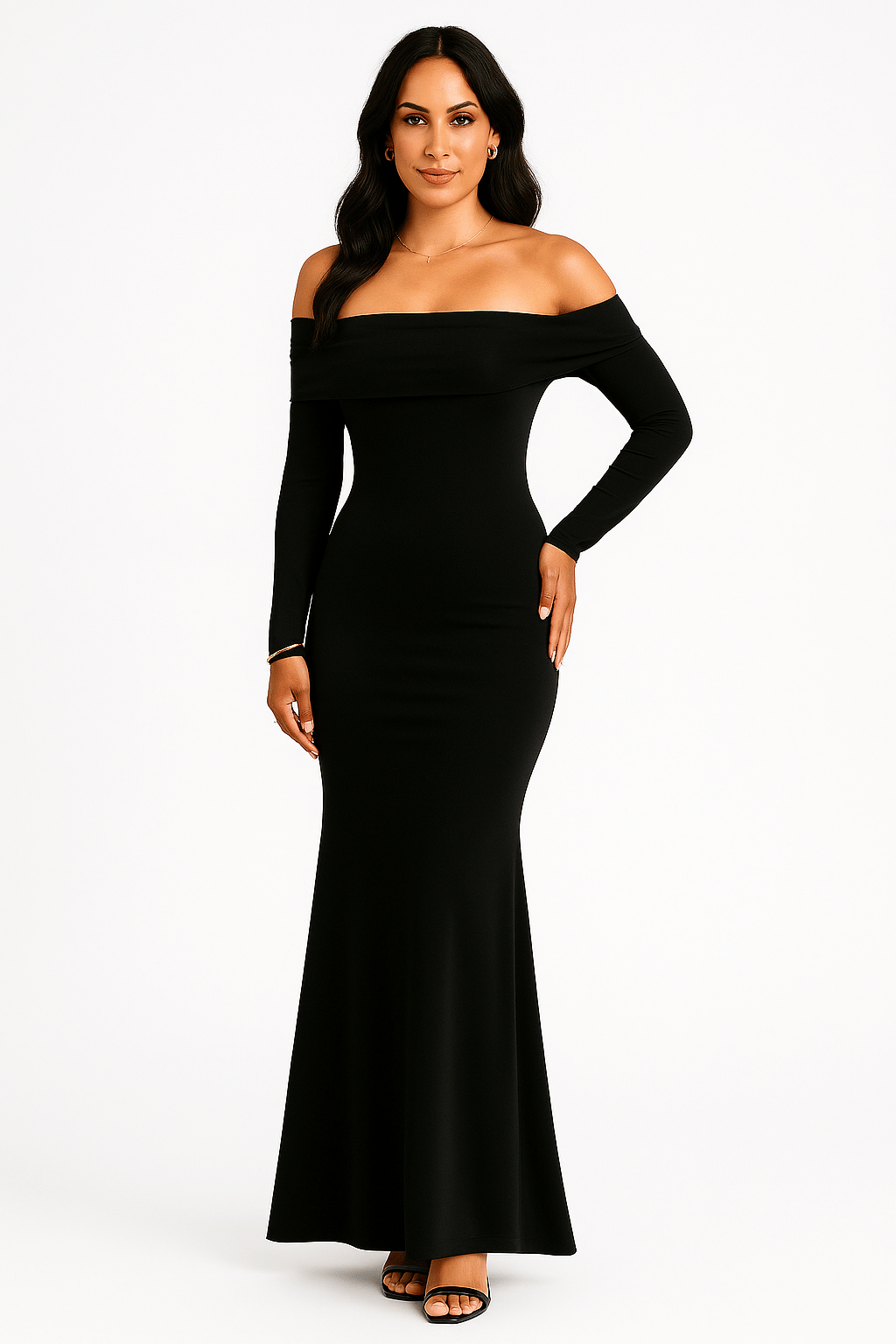 Off-Shoulder-Long-Sleeve-Bodycon-Maxi-Dress-Sarunna