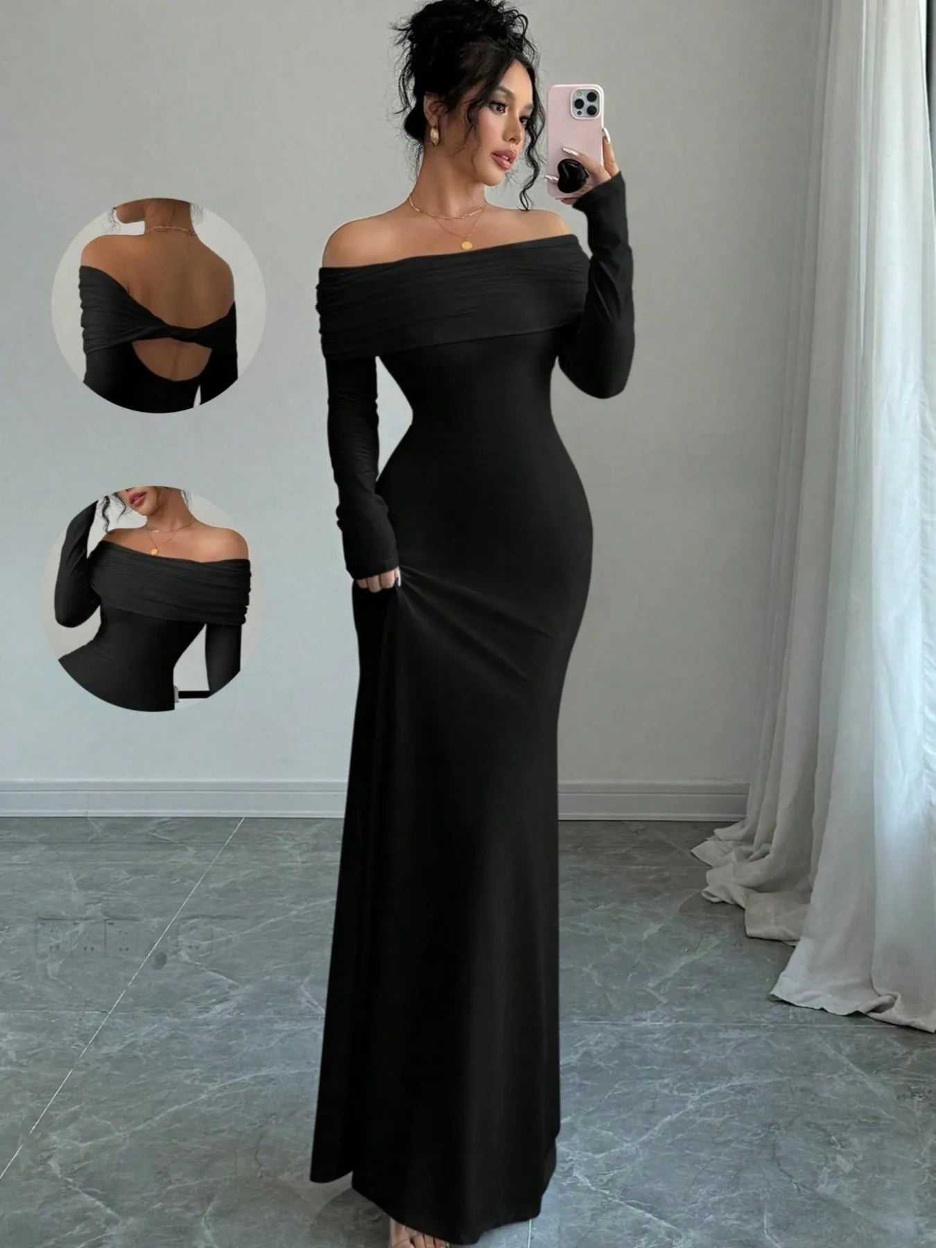 Off-Shoulder-Long-Sleeve-Bodycon-Maxi-Dress-Sarunna