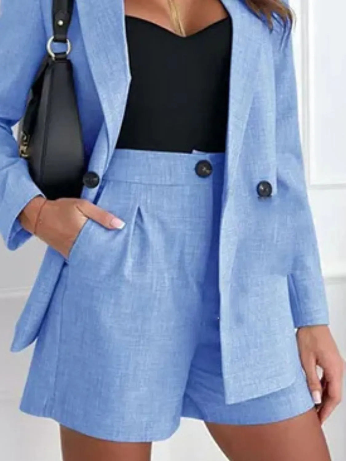 One-Button-Lapel-Collar-Blazer-and-Shorts-Set-Sarunna