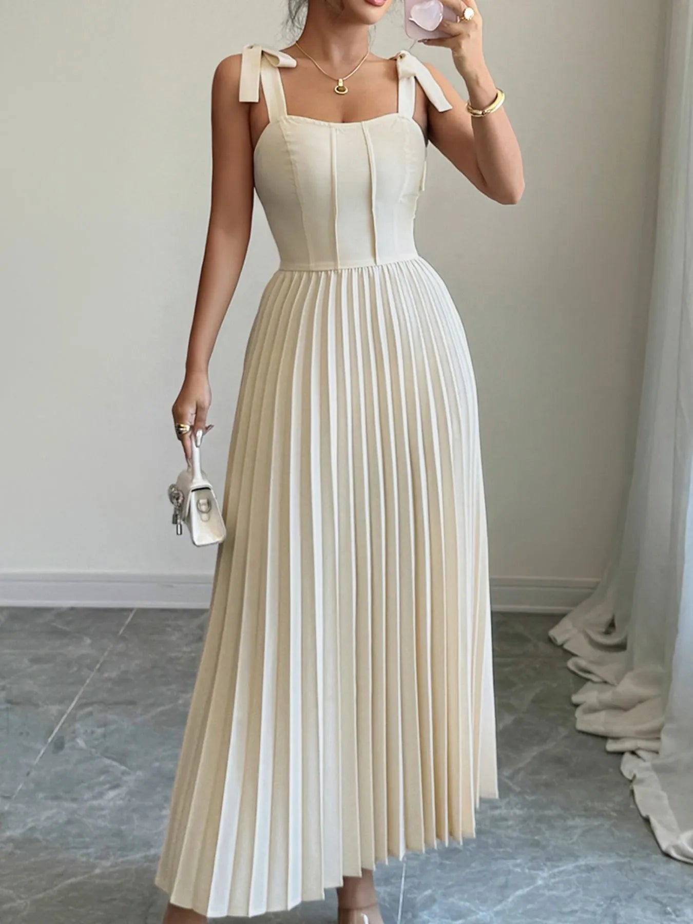 Pleated-Tie-Shoulder-Maxi-Dress-Sarunna