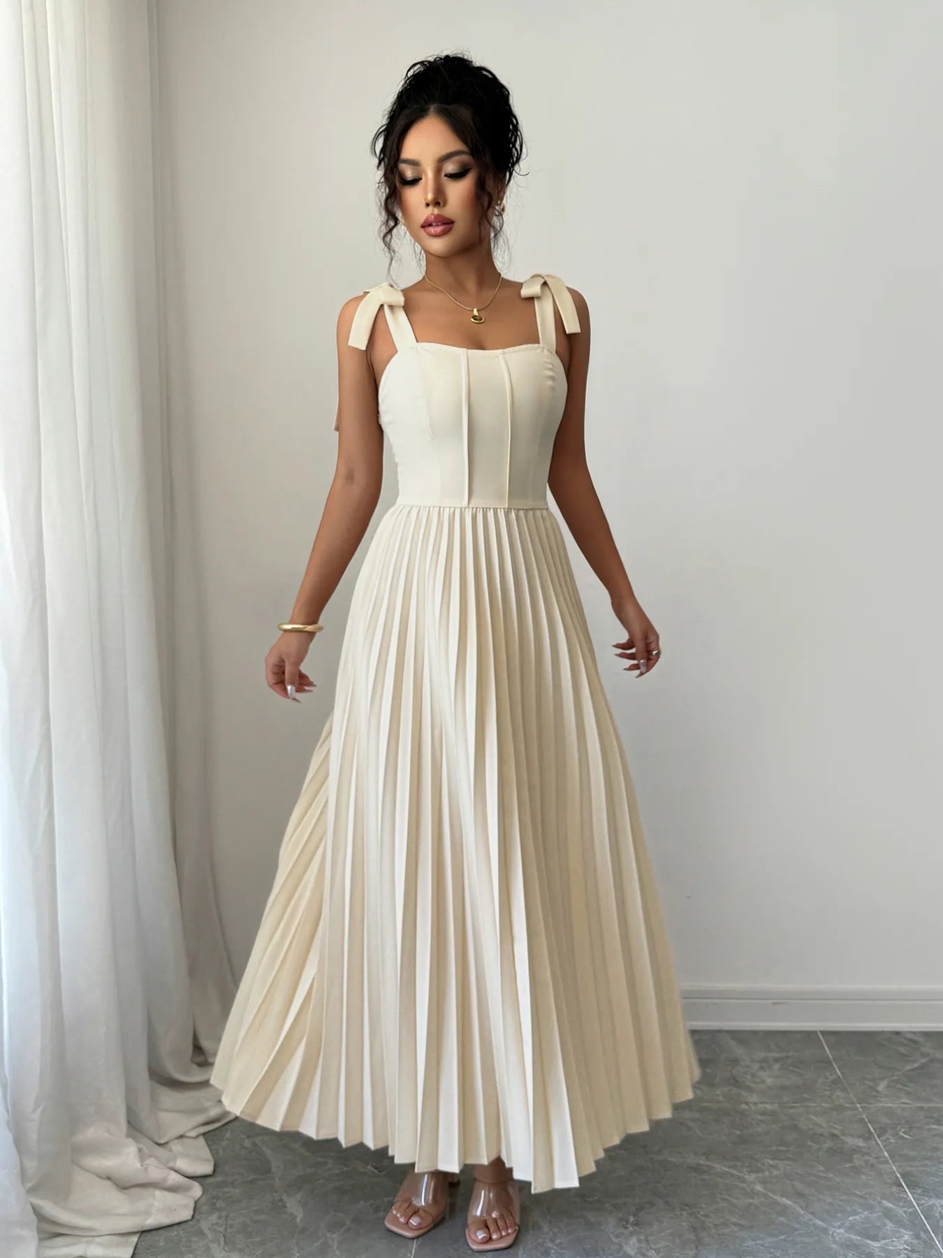 Pleated-Tie-Shoulder-Maxi-Dress-Sarunna