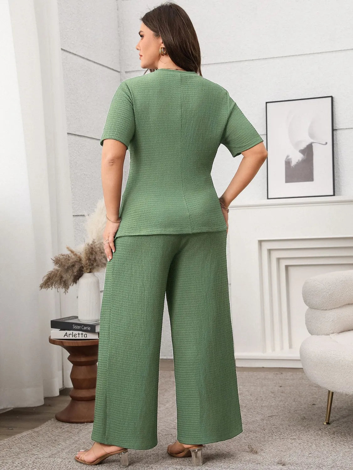 Plus-Size-Asymmetrical-Round-Neck-Short-Sleeve-Top-and-Pants-Set-Sarunna