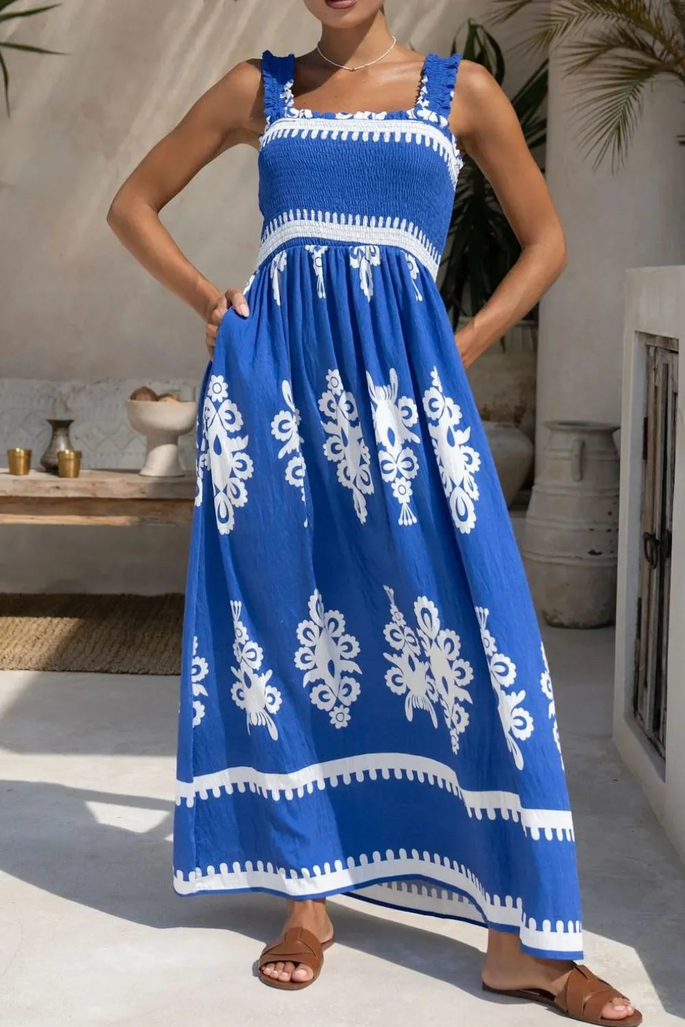Printed-Square-Neck-Cami-Dress-Sarunna