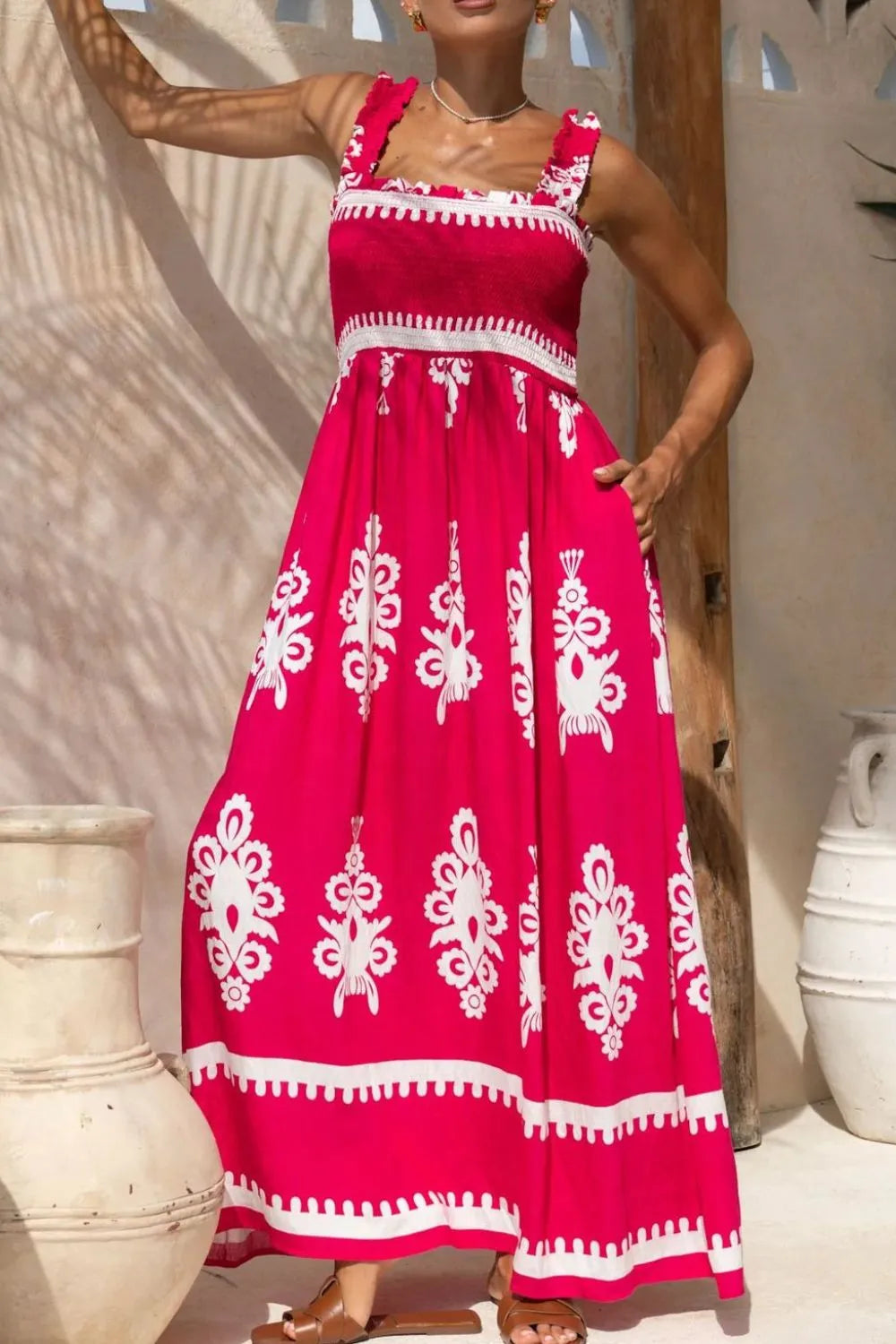 Printed-Square-Neck-Cami-Dress-Sarunna