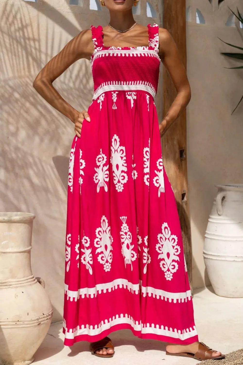 Printed-Square-Neck-Cami-Dress-Sarunna