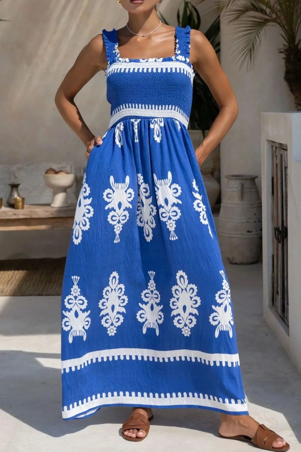 Printed-Square-Neck-Cami-Dress-Sarunna