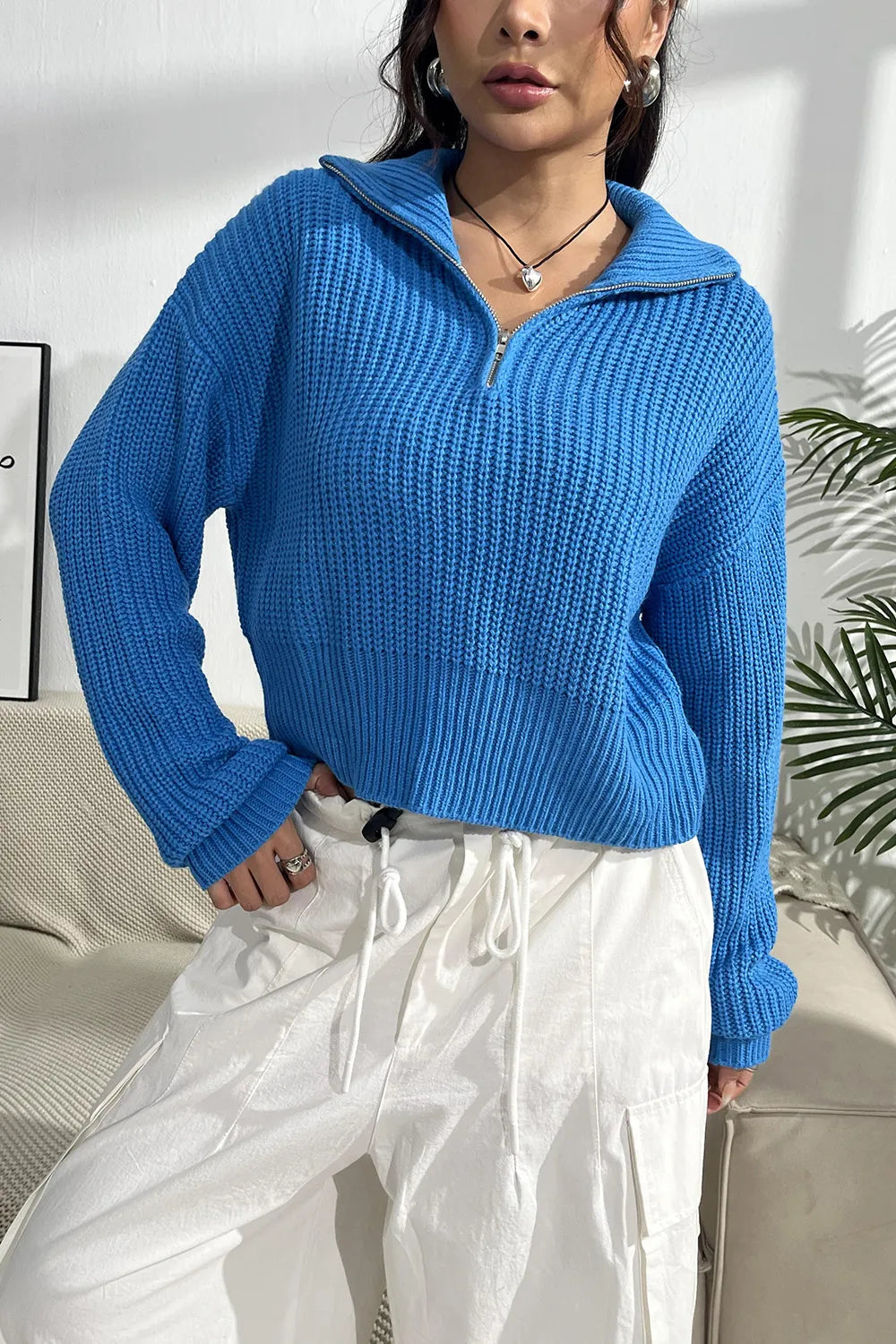 Quarter-Zip-Sweater-with-Drop-Shoulder-Sarunna