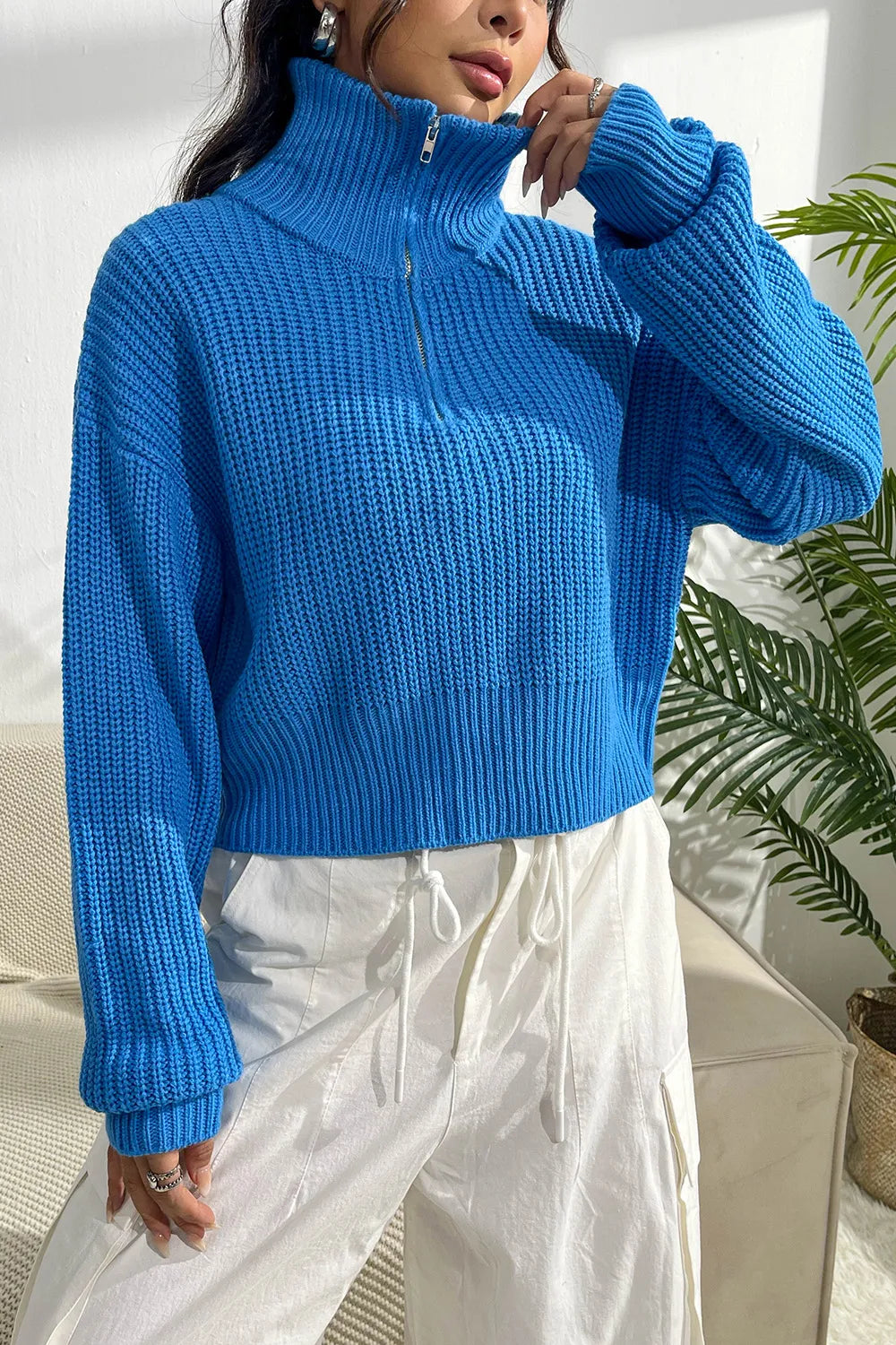 Quarter-Zip-Sweater-with-Drop-Shoulder-Sarunna