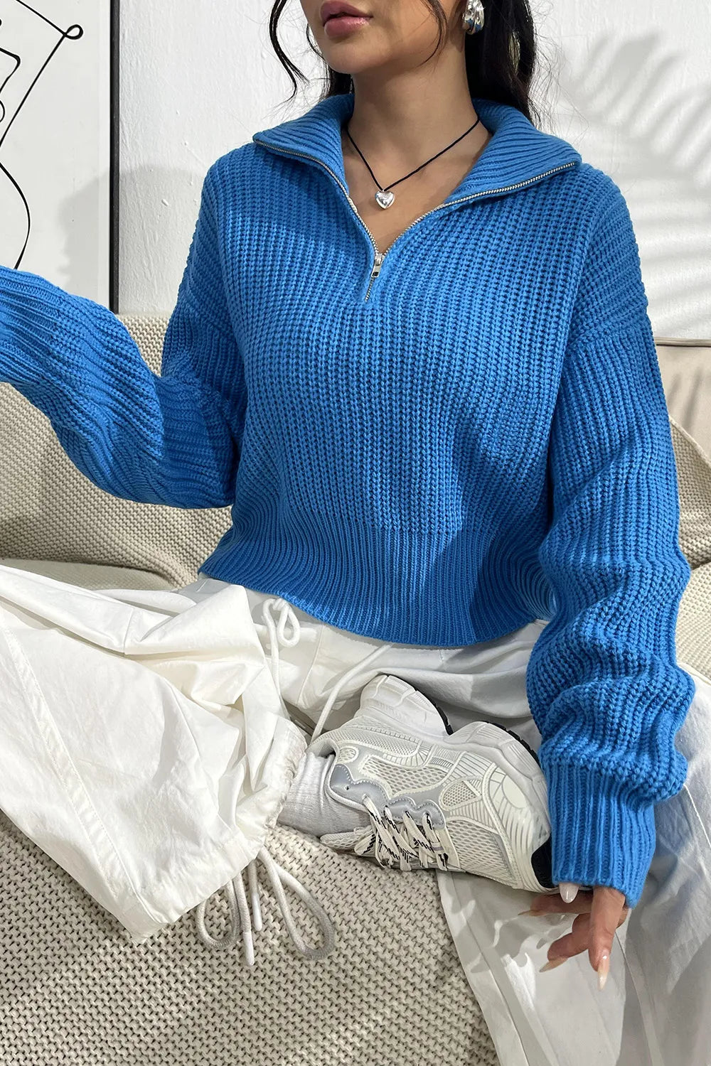 Quarter-Zip-Sweater-with-Drop-Shoulder-Sarunna