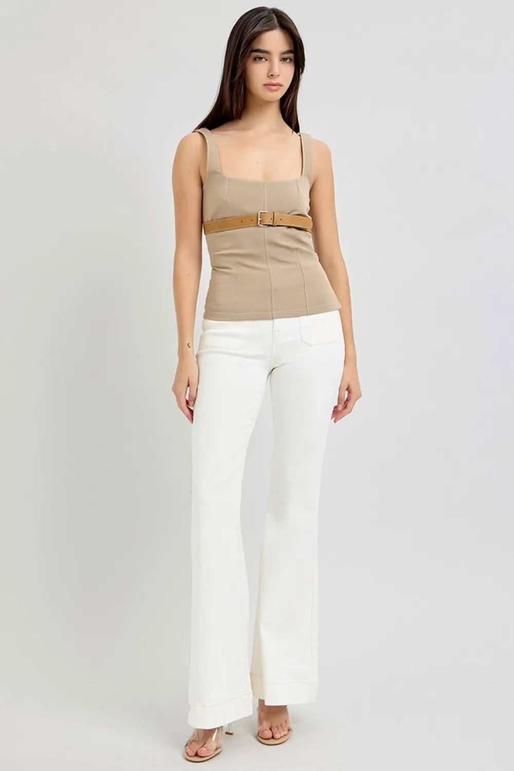 Risen-High-Waist-Flare-Jeans-with-Front-Pocket-Sarunna