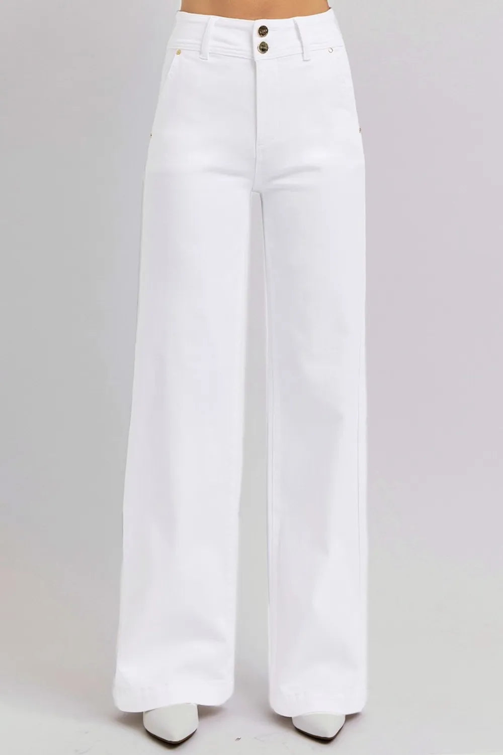 Risen High Waist-Wide-Leg-Jeans-with-Double-Button-Sarunna