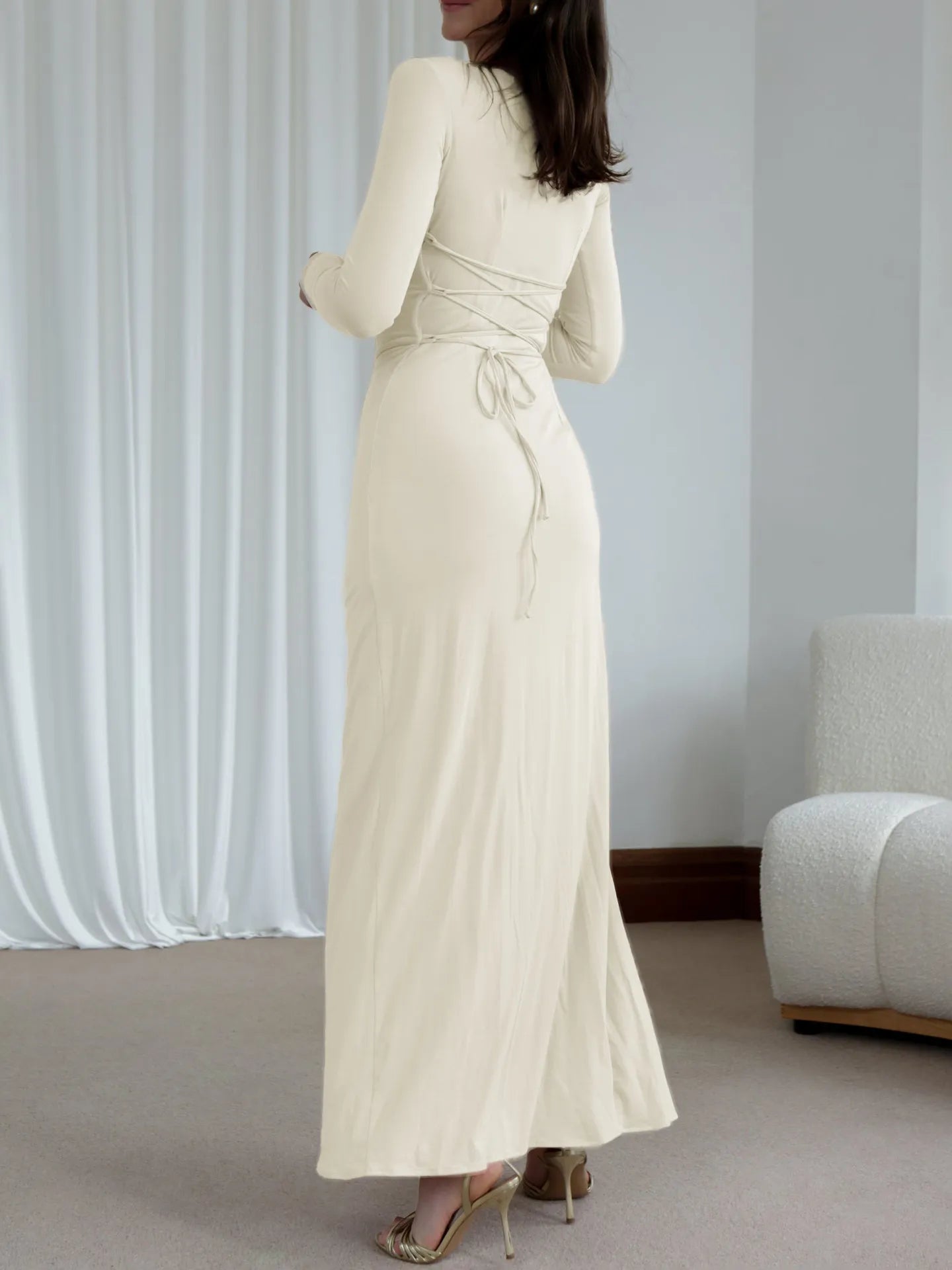 Ruched-Long-Sleeve-Maxi-Dress-Sarunna