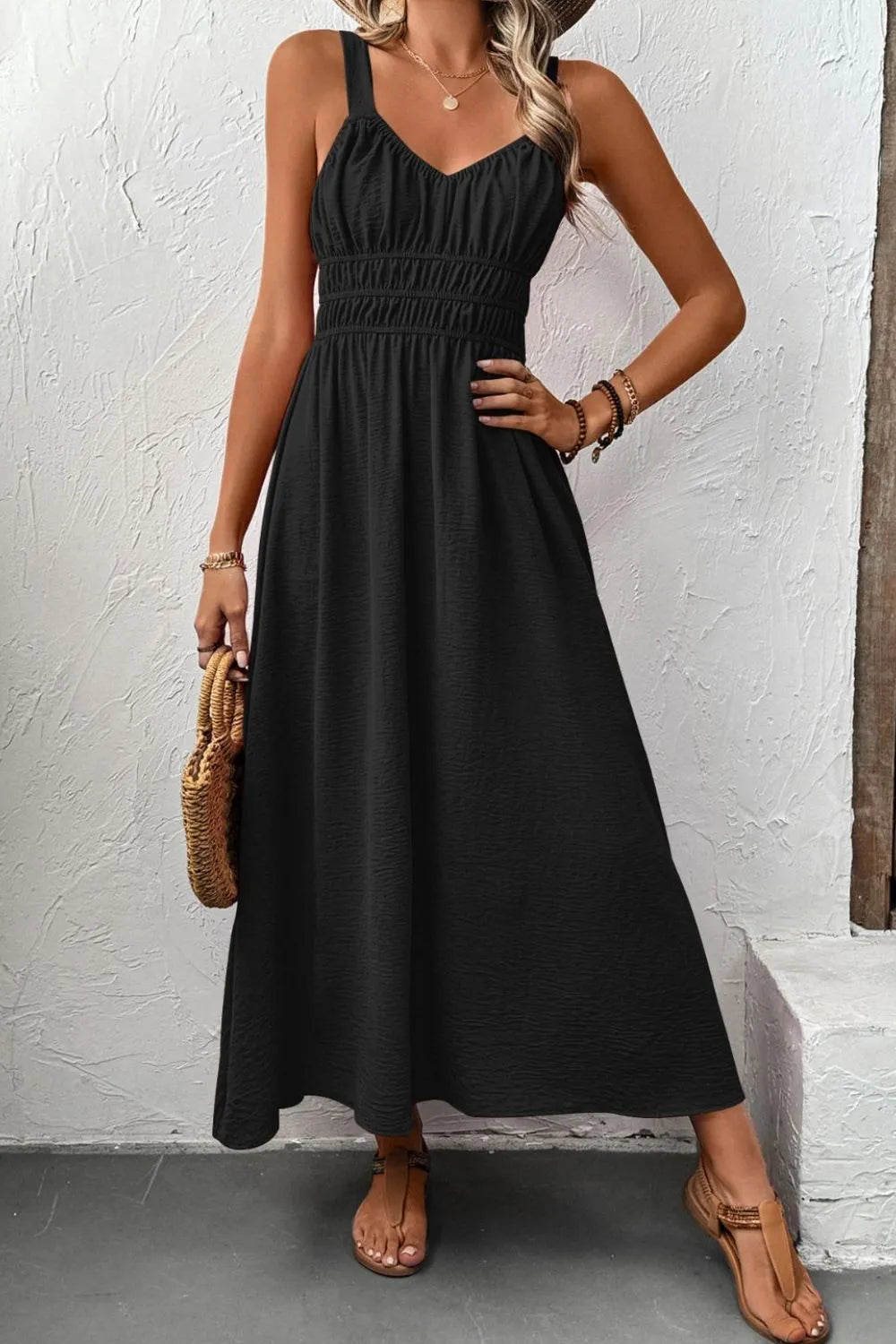 Ruched-Wide-Strap-Cami-Dress-Sarunna