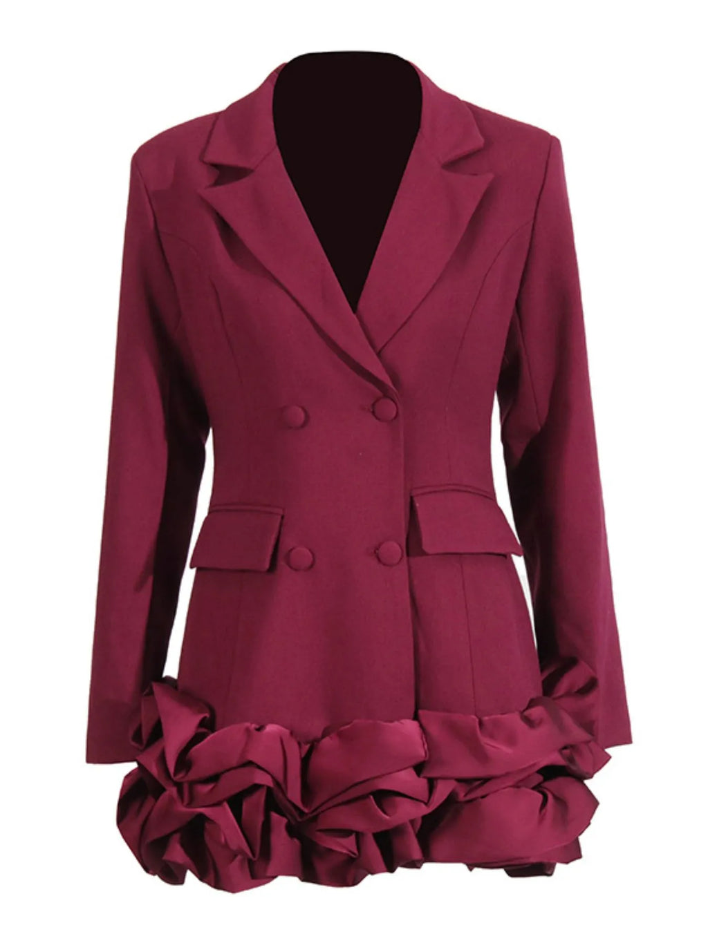 Ruffle-Hem-Double-Breasted-Blazer-Dress-Sarunna