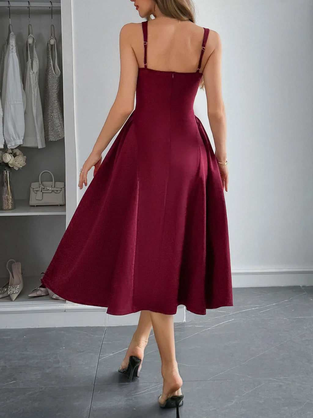 Square-Neck-Wide-Strap-Midi-Dress-Sarunna