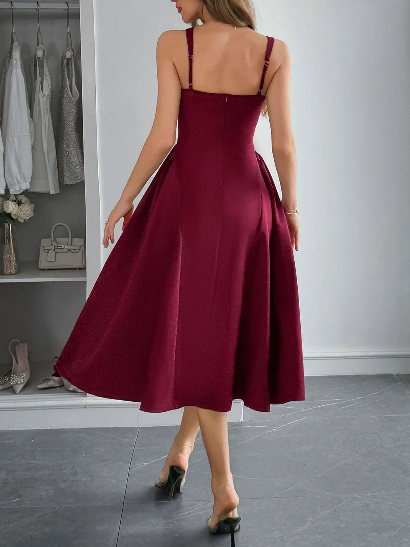 Square-Neck-Wide-Strap-Midi-Dress-Sarunna