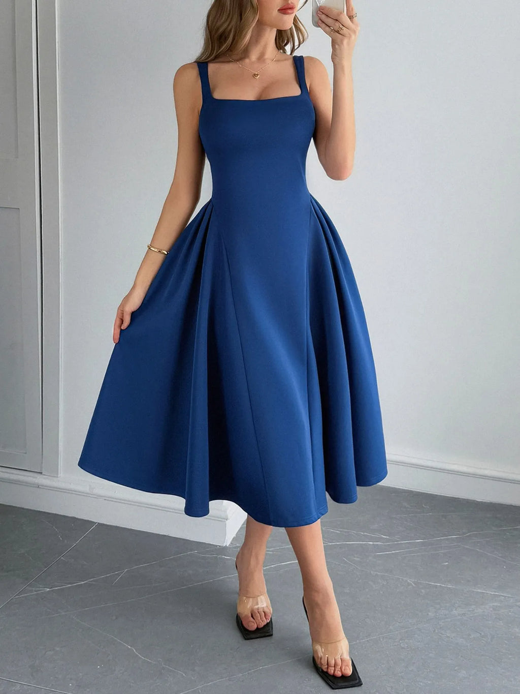 Square-Neck-Wide-Strap-Midi-Dress-Sarunna