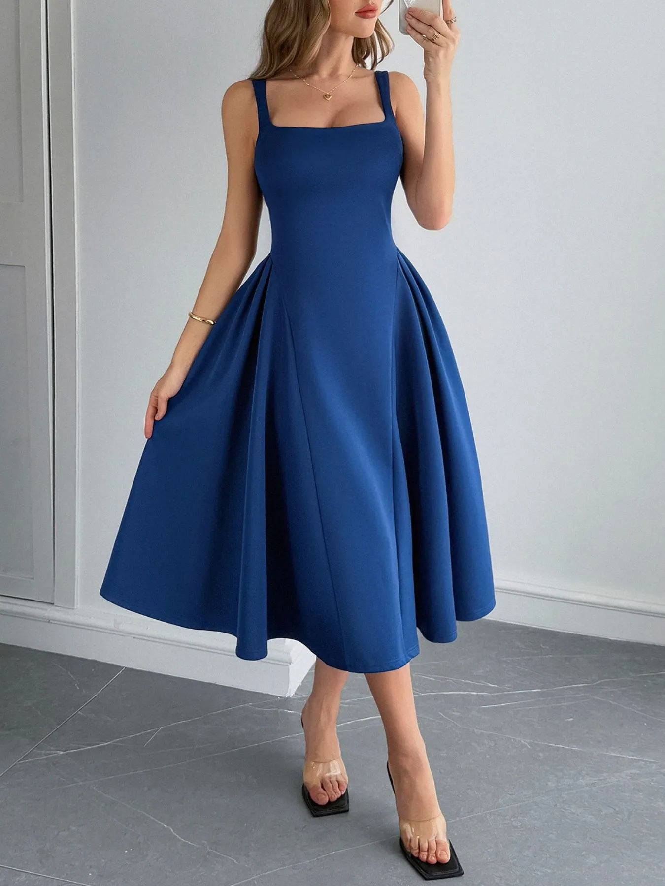 Square-Neck-Wide-Strap-Midi-Dress-Sarunna