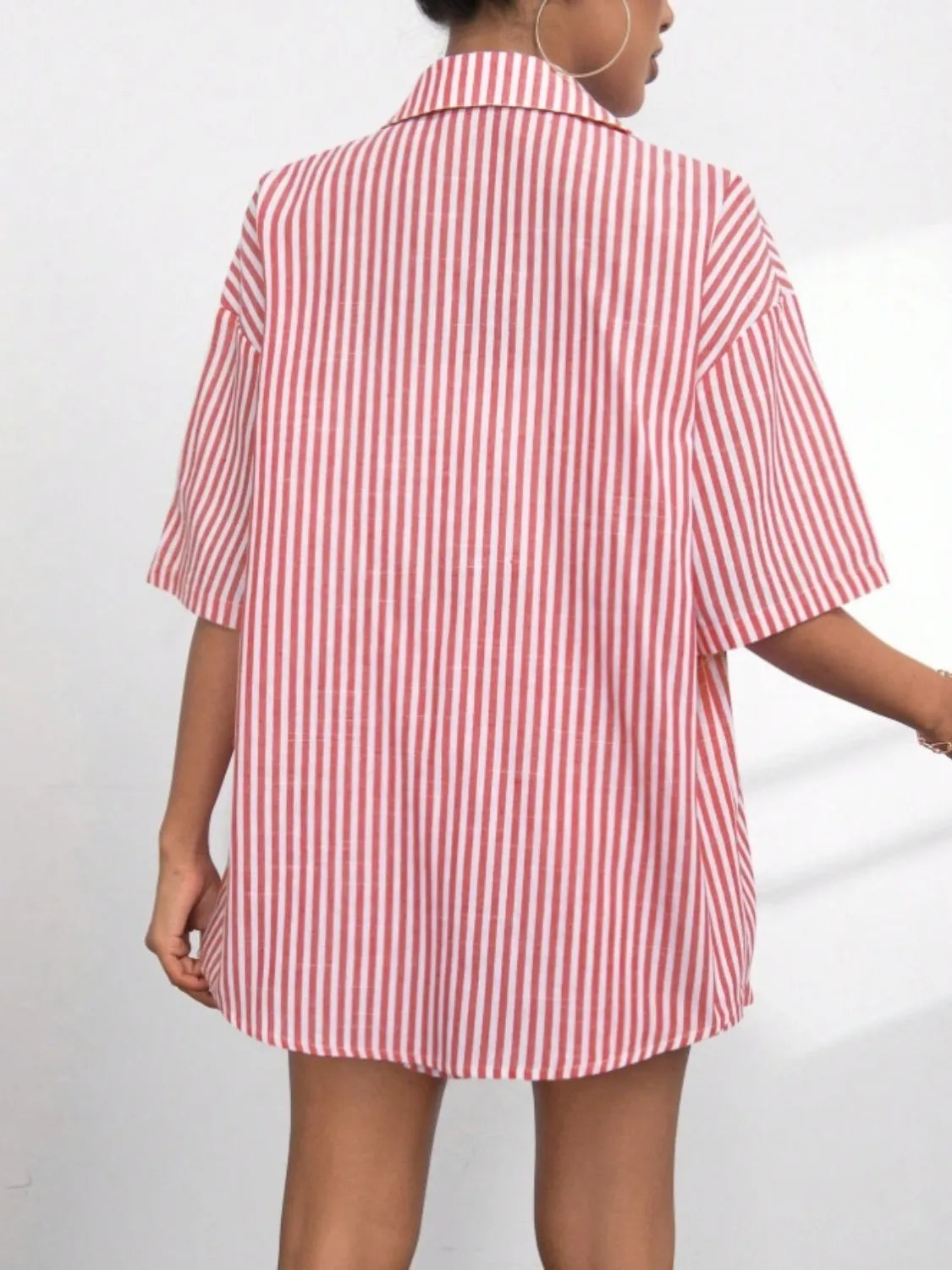 Striped-Button-Up-Shirt-and-Shorts-Set-Sarunna