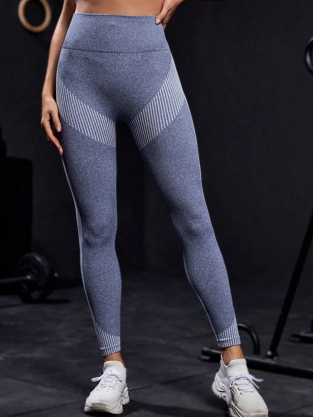 Striped-High-Waist-Active-Pants-Sarunna