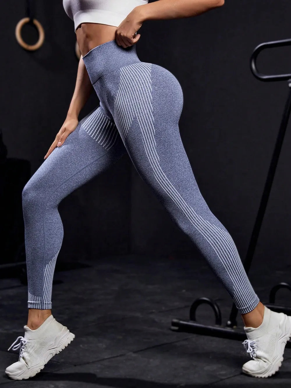 Striped-High-Waist-Active-Pants-Sarunna