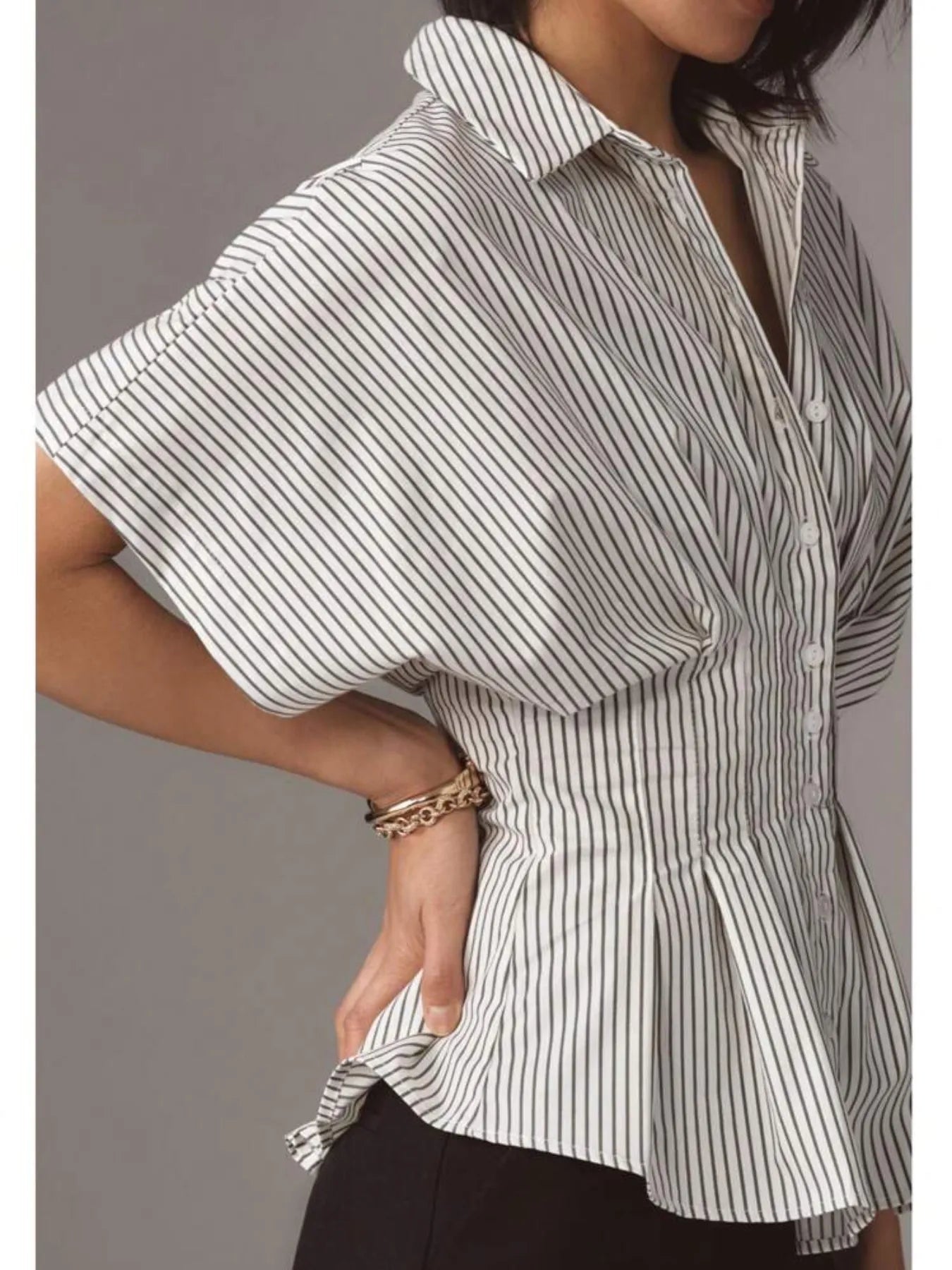 Striped-Short-Sleeve-Button-Up-Shirt-Sarunna
