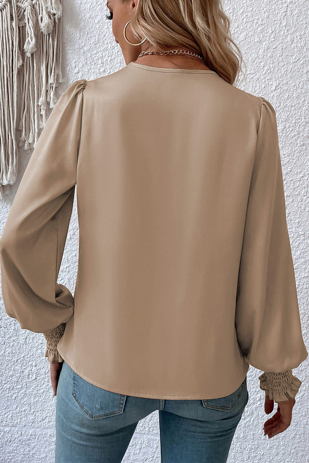 Surplice-Neck-Lantern-Sleeve-Blouse-Sarunna