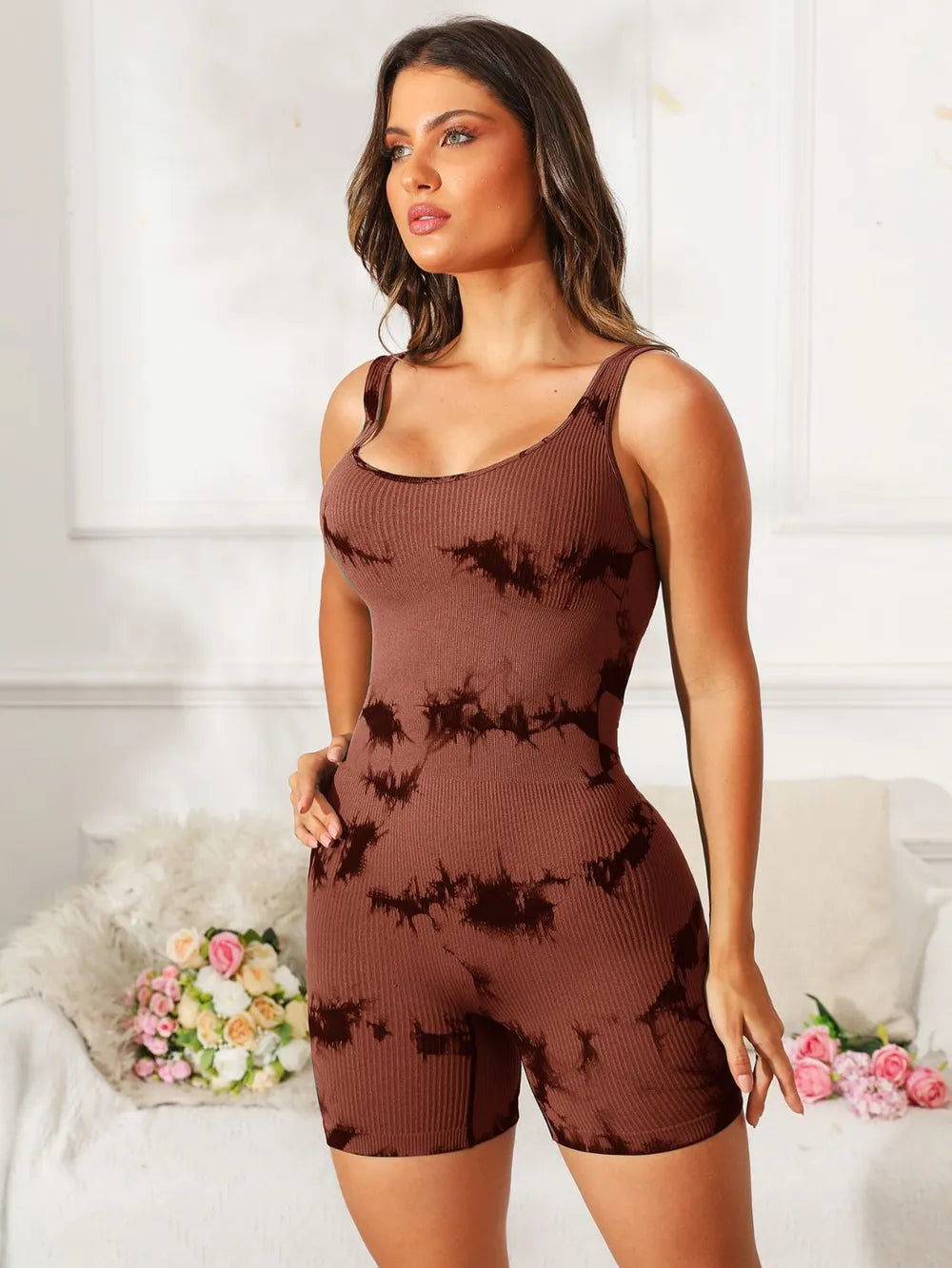 Tie-Dye-Wide-Strap-Active-Romper-Sarunna