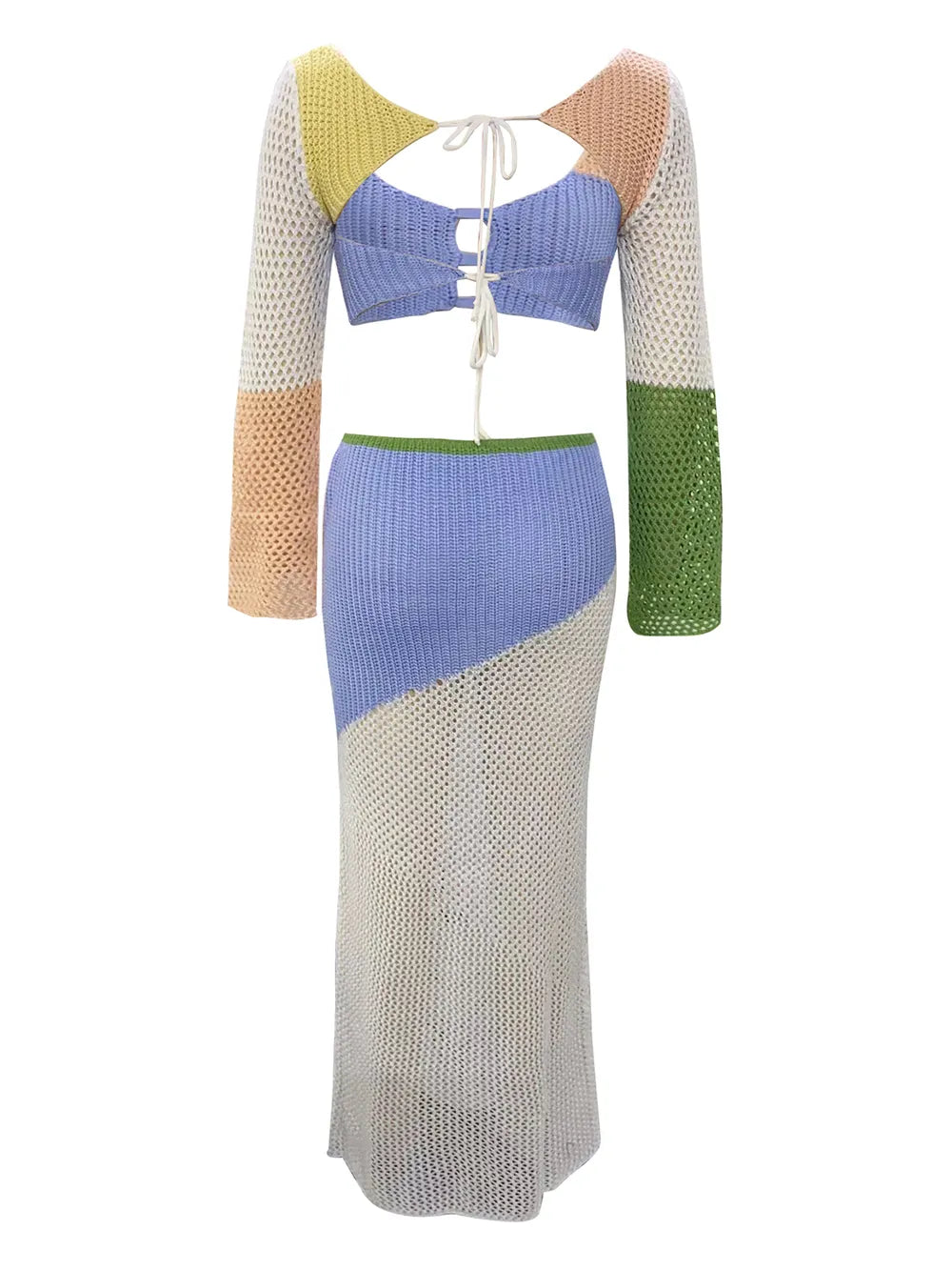 Tie-Front-Long-Sleeve-Top-&-Skirt-Set-Sarunna