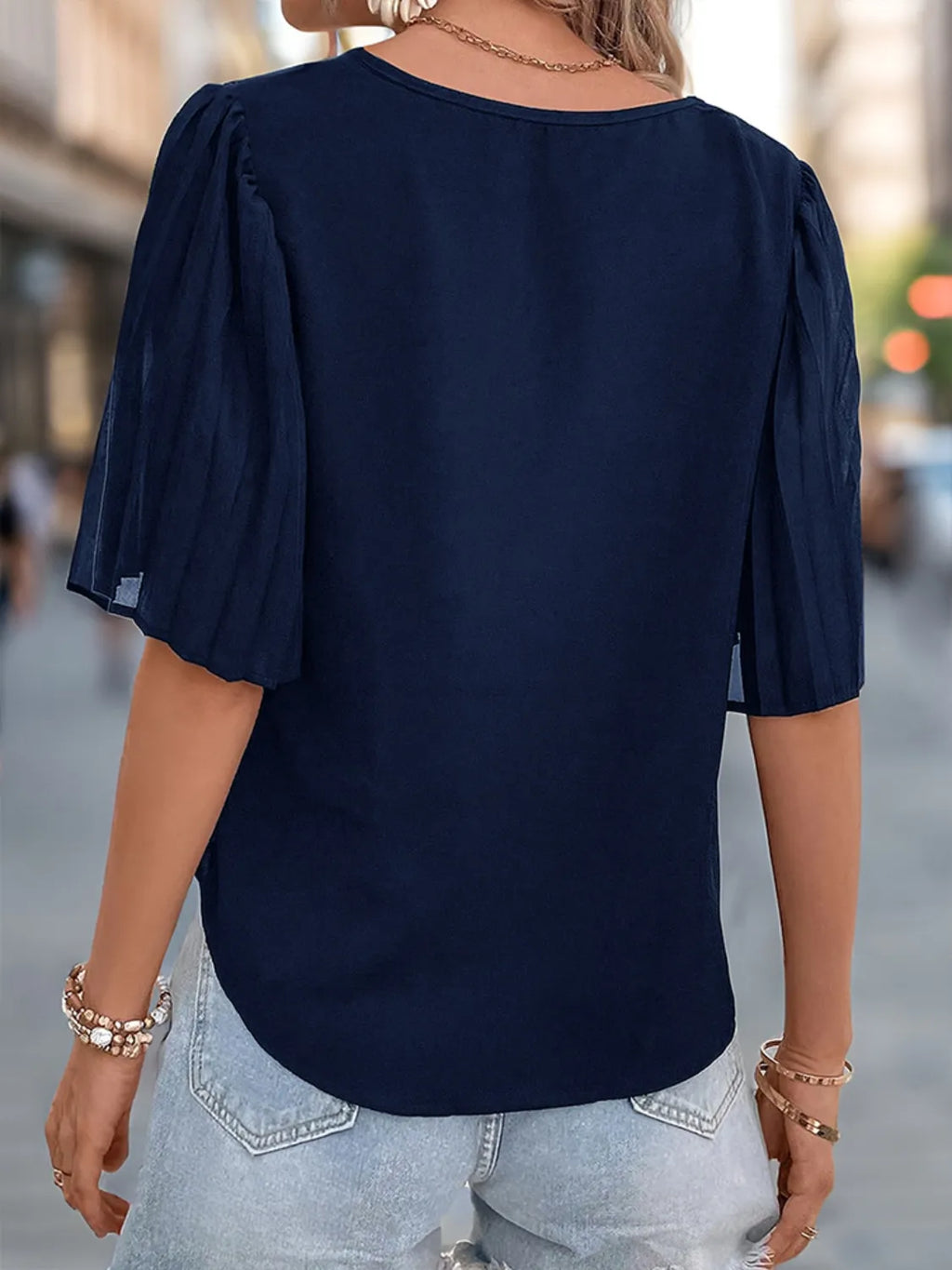 V-Neck-Half-Sleeve-Top-Sarunna